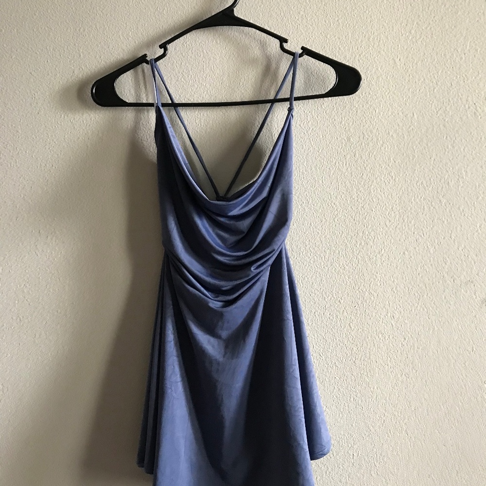 Tobi forever blue lace up skater dress - Picture 4 of 8